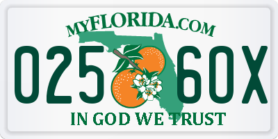 FL license plate 0256OX