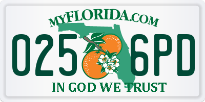 FL license plate 0256PD