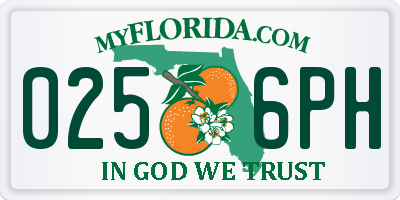 FL license plate 0256PH