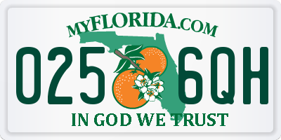 FL license plate 0256QH
