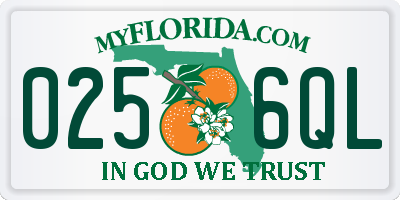 FL license plate 0256QL