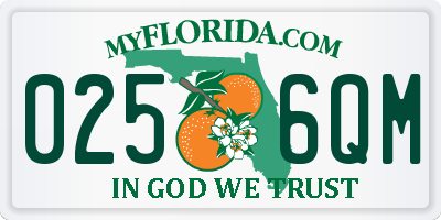 FL license plate 0256QM