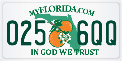 FL license plate 0256QQ