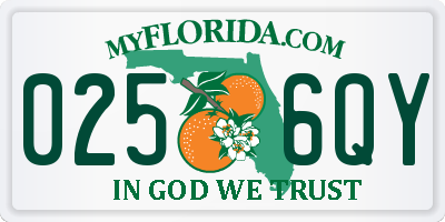 FL license plate 0256QY