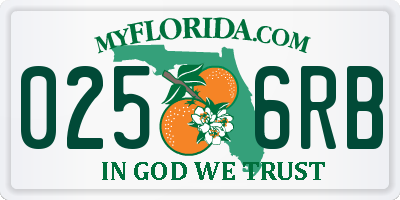 FL license plate 0256RB