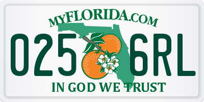FL license plate 0256RL