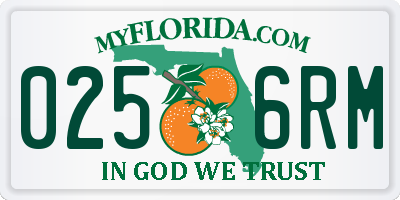 FL license plate 0256RM