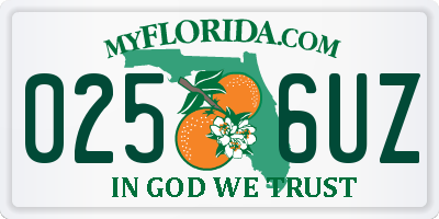 FL license plate 0256UZ