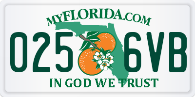 FL license plate 0256VB