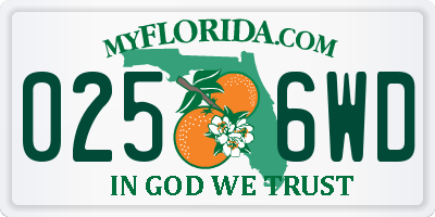 FL license plate 0256WD