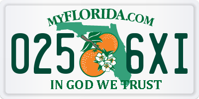 FL license plate 0256XI