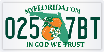 FL license plate 0257BT
