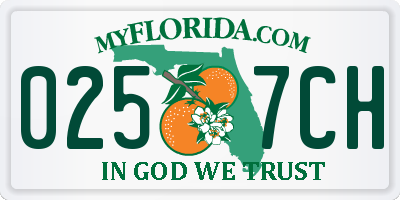 FL license plate 0257CH