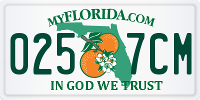 FL license plate 0257CM
