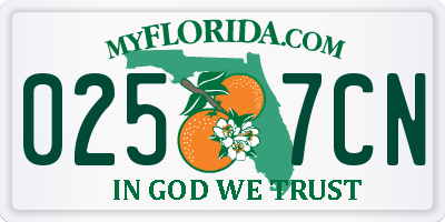 FL license plate 0257CN