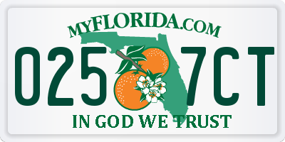 FL license plate 0257CT