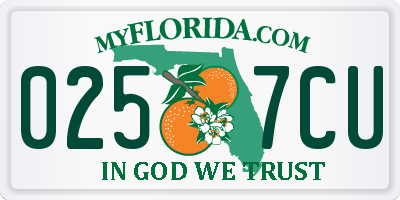 FL license plate 0257CU