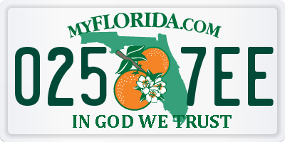 FL license plate 0257EE