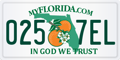 FL license plate 0257EL