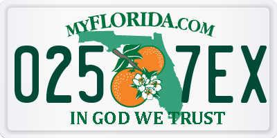 FL license plate 0257EX