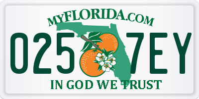 FL license plate 0257EY