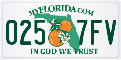 FL license plate 0257FV