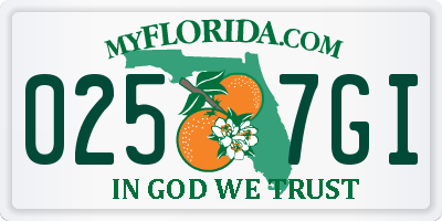 FL license plate 0257GI