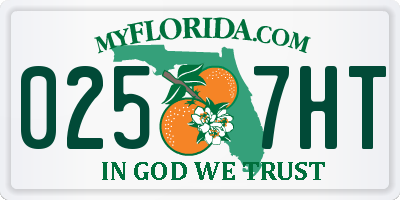 FL license plate 0257HT