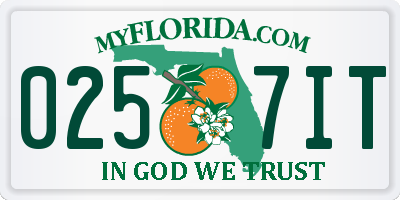 FL license plate 0257IT