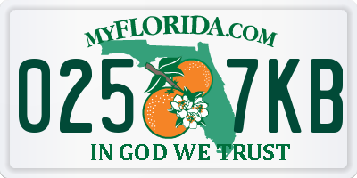 FL license plate 0257KB