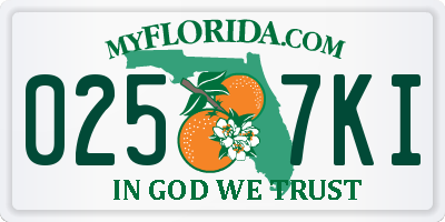 FL license plate 0257KI