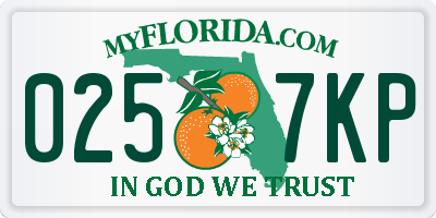 FL license plate 0257KP