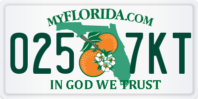 FL license plate 0257KT