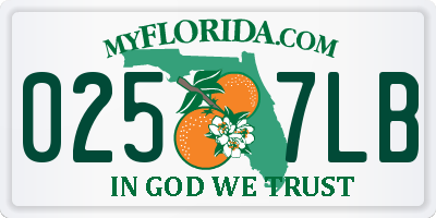 FL license plate 0257LB