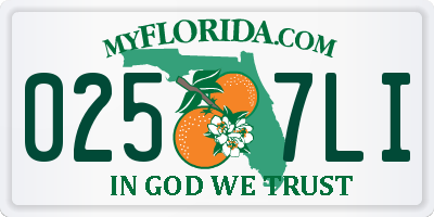 FL license plate 0257LI