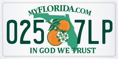 FL license plate 0257LP