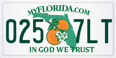FL license plate 0257LT