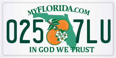 FL license plate 0257LU