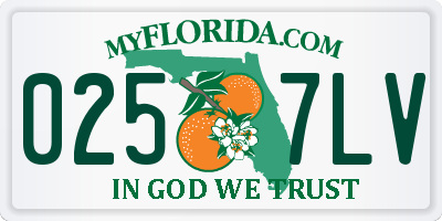FL license plate 0257LV