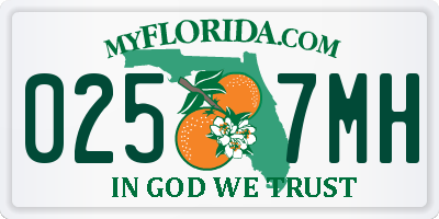 FL license plate 0257MH