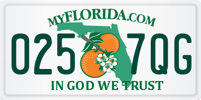 FL license plate 0257QG