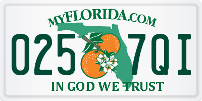 FL license plate 0257QI