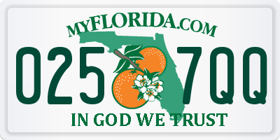 FL license plate 0257QQ