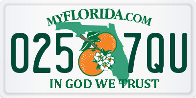 FL license plate 0257QU