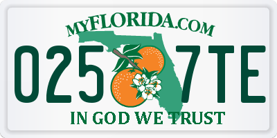 FL license plate 0257TE