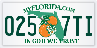 FL license plate 0257TI