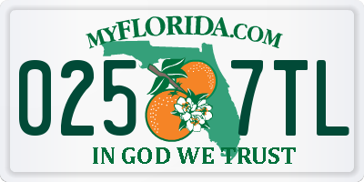 FL license plate 0257TL