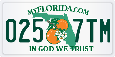 FL license plate 0257TM