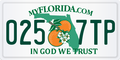 FL license plate 0257TP