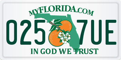 FL license plate 0257UE